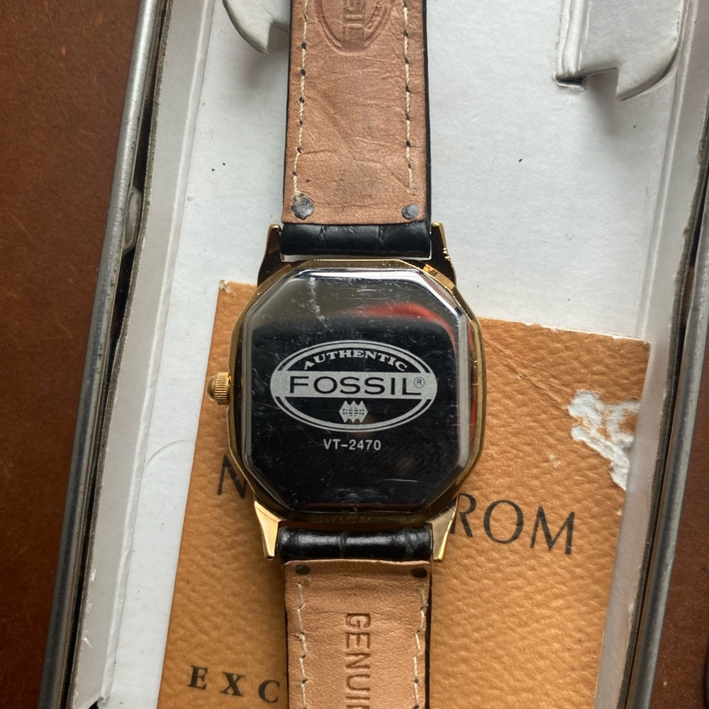 1993 FOSSIL ART DECO WATCH VT-2470 - Picture 4 of 5